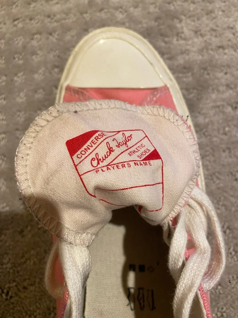 Converse Comme des Garcons Pink Low-Top Canvas Sneakers with Heart Logo - Picture 10 of 10